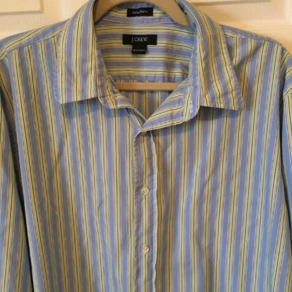 J. Crew Striped Dress Shirt Italian Cotton - Picture 2 of 8